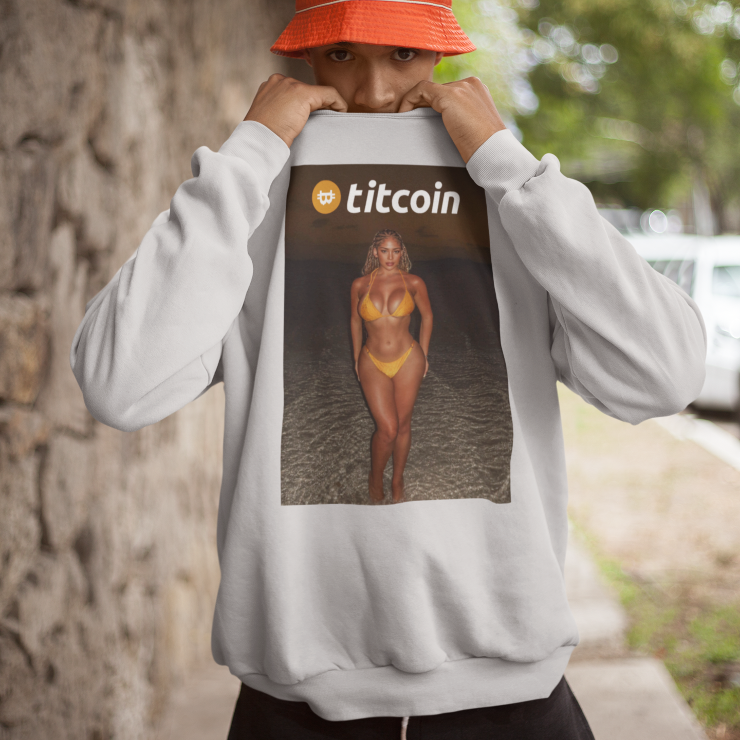 titcoin crypto sweatshirt white degendrip solana clothes